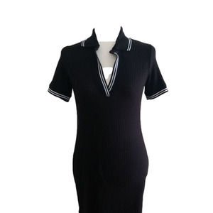 Women’s Splenda nautical inspired navy and white shift dress, size sm…